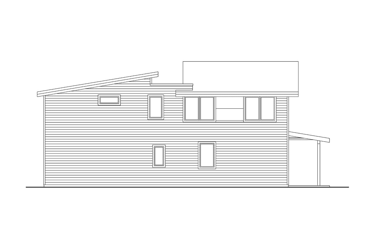 Home Plan Rear Elevation of this 3-Bedroom,2345 Sq Ft Plan -108-2096