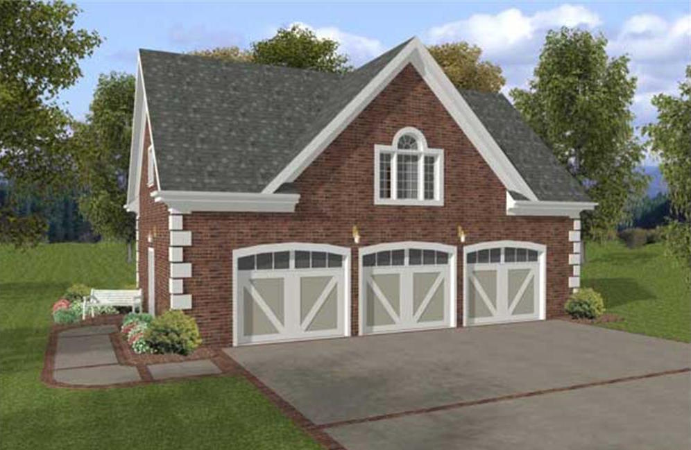 Beautiful color rendering of Garage Plan #109-1001