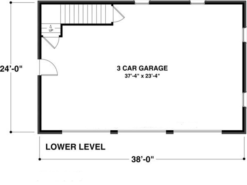 Floor Plan Garage of Garage Plan #109-1002