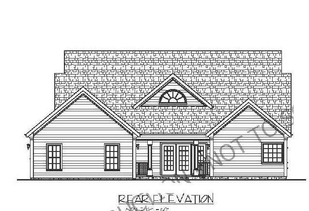 Home Plan Rear Elevation of this 3-Bedroom,1798 Sq Ft Plan -109-1005