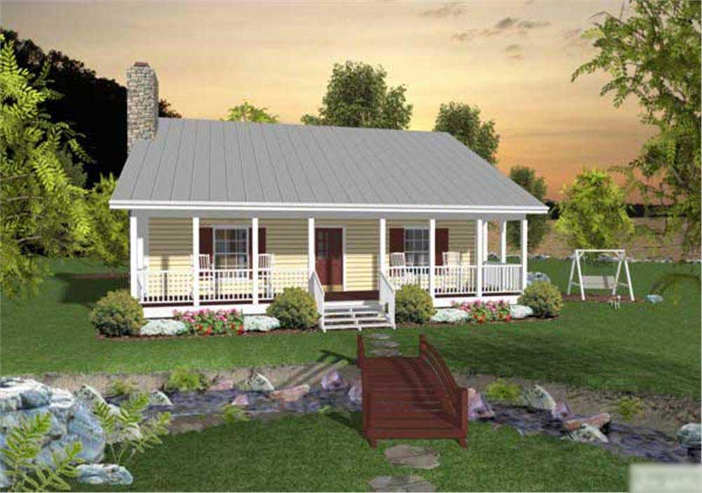 Front elevation of Country home (ThePlanCollection: House Plan #109-1006)