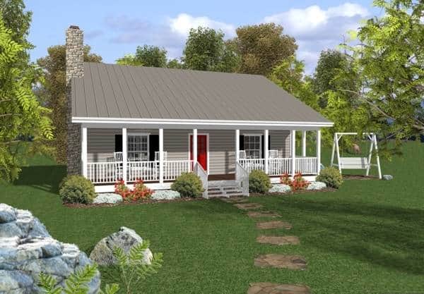 Front View of this 2-Bedroom, 953 Sq Ft Plan - 109-1010