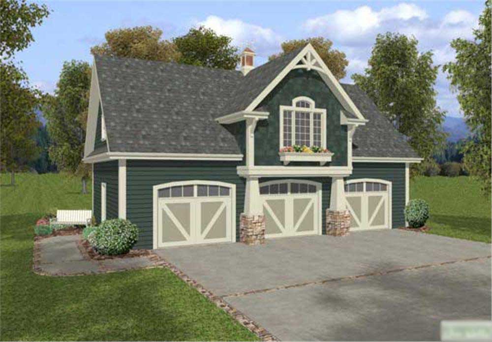 Front elevation of Small House Plans home (ThePlanCollection: House Plan #109-1023)