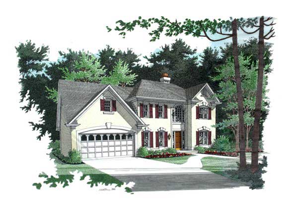 Front View of this 3-Bedroom, 2169 Sq Ft Plan - 109-1045