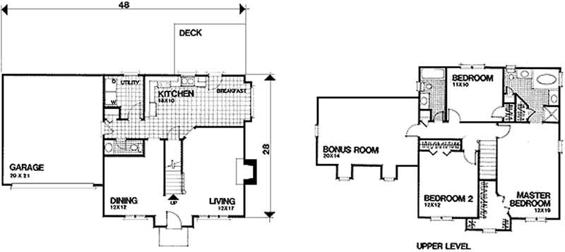 Floor Plan First Story of Colonial Plan #109-1072