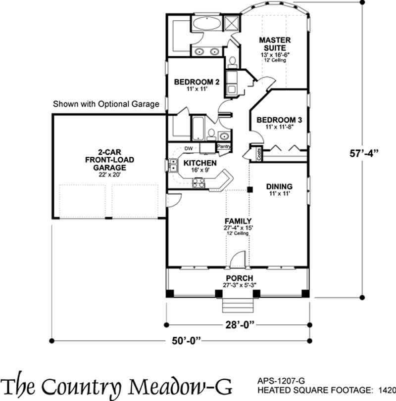 Floor Plan First Story of Small House Plans #109-1078