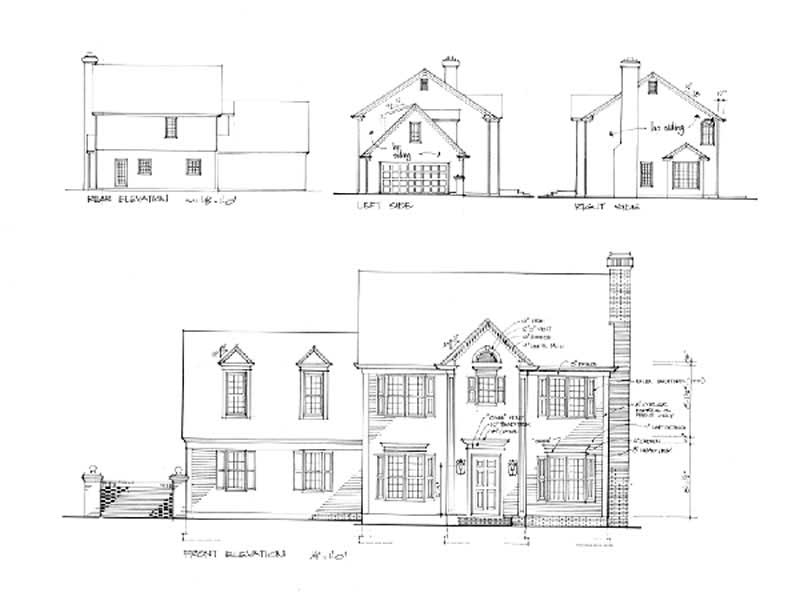 Home Plan Rear Elevation of this 3-Bedroom,1653 Sq Ft Plan -109-1081