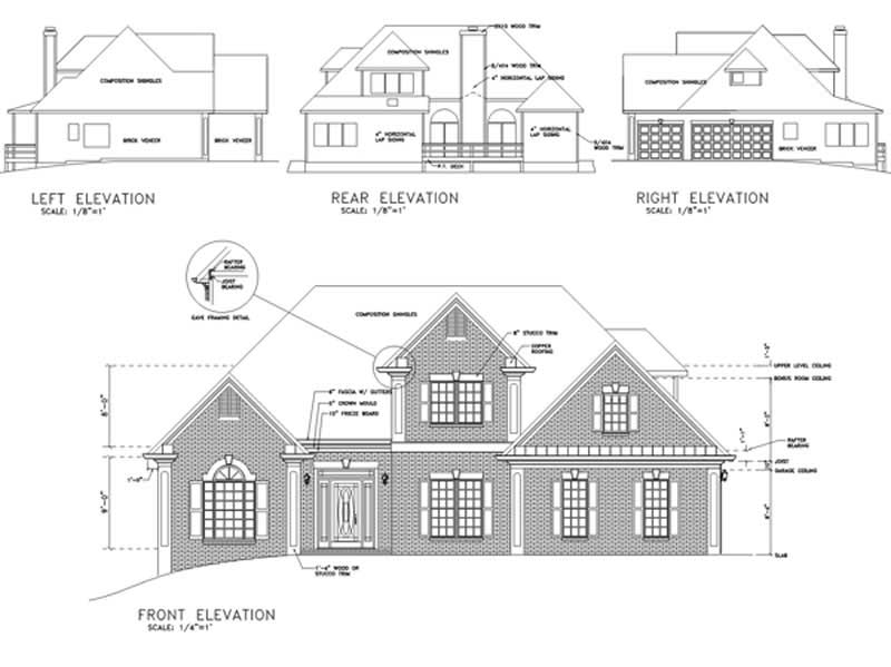 Home Plan Rear Elevation of this 3-Bedroom,1991 Sq Ft Plan -109-1084
