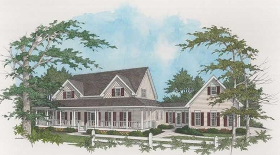 Home Plan Front Elevation of this 4-Bedroom,2972 Sq Ft Plan -109-1093