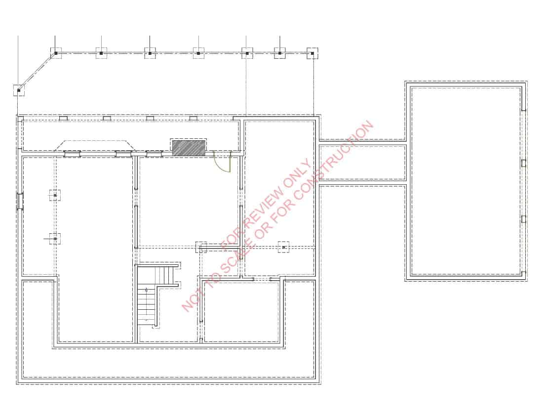 Floor Plan Basement of Farmhouse Plan #109-1093