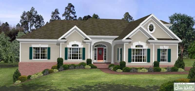 Front View of this 3-Bedroom, 2461 Sq Ft Plan - 109-1103