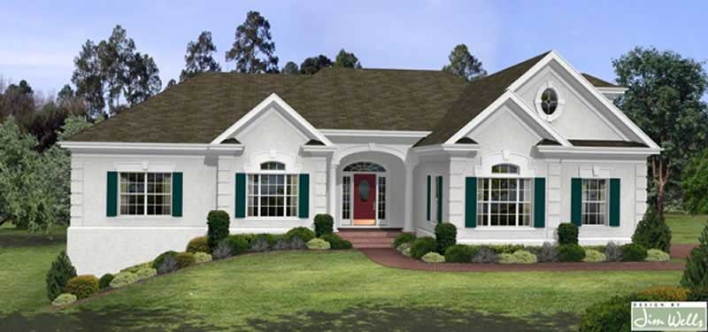 Front View of this 3-Bedroom, 2461 Sq Ft Plan - 109-1103