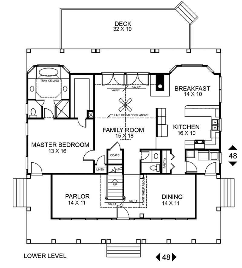 Floor Plan First Story of Country Plan #109-1109