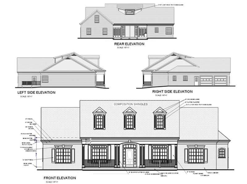 Home Plan Rear Elevation of this 4-Bedroom,1992 Sq Ft Plan -109-1112