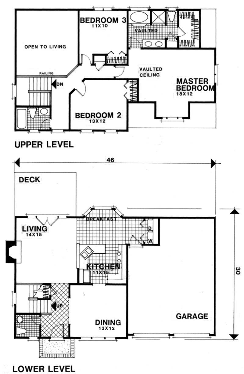 Floor Plan First Story of European Plan #109-1137