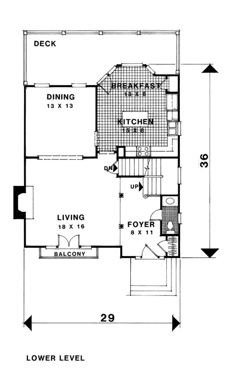Floor Plan First Story of European Plan #109-1150