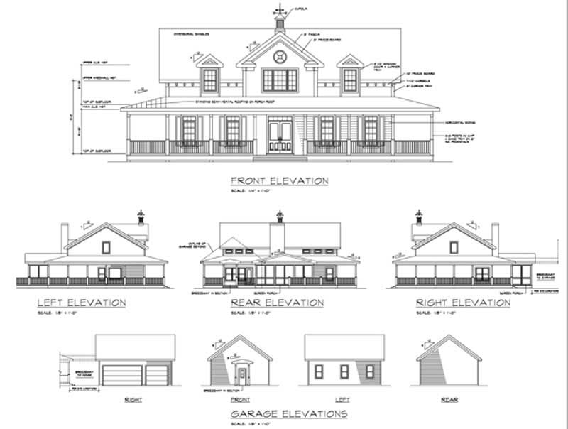 Home Plan Rear Elevation of this 3-Bedroom,2098 Sq Ft Plan -109-1177