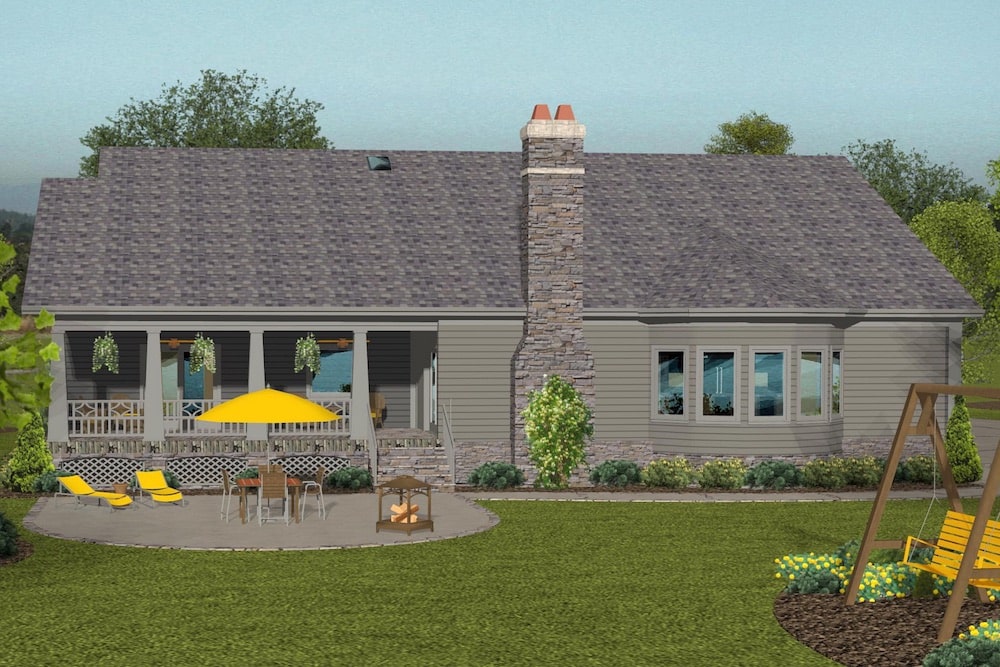 Rear View of this 4-Bedroom, 2234 Sq Ft Plan - 109-1198