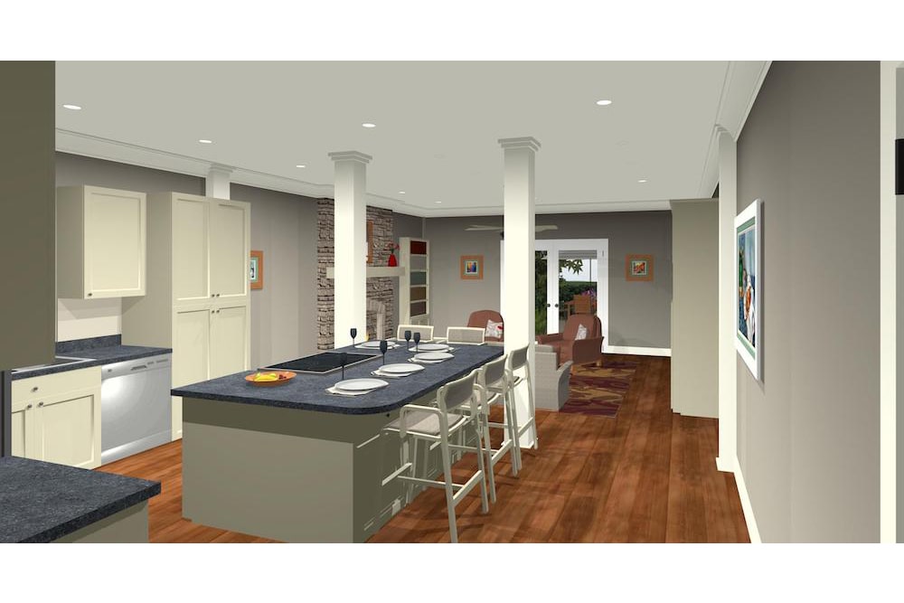 Kitchen: Kitchen Island of this 4-Bedroom, 1499 Sq Ft Plan - 109-1199