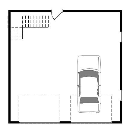 Floor Plan First Story of Garage Plan #110-1023
