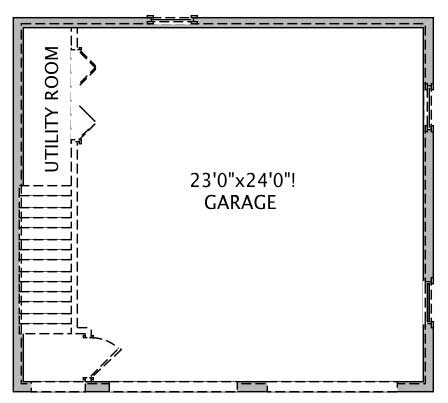 Floor Plan First Story of Garage w/Apartments Plan #110-1128
