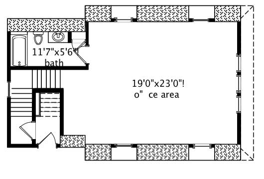 Floor Plan Second Story of Garage Plan #110-1130