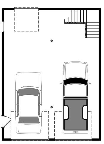 Floor Plan First Story of Garage Plan #110-1131