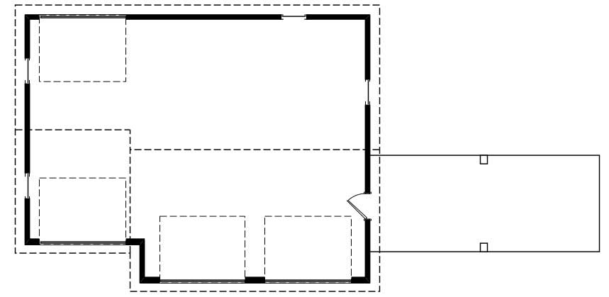 Floor Plan First Story of Garage Plan #110-1132