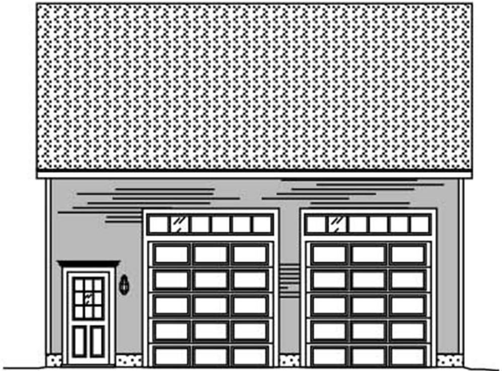 Front elevation of Garage home (ThePlanCollection: House Plan #110-1137)