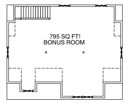 Floor Plan Bonus Room of Garage Plan #110-1138