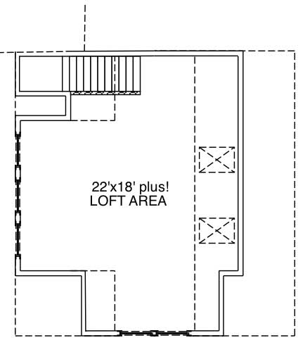 Floor Plan Second Story of Garage Plan #110-1139