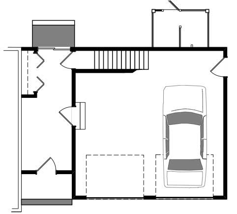 Floor Plan First Story of Garage Plan #110-1144