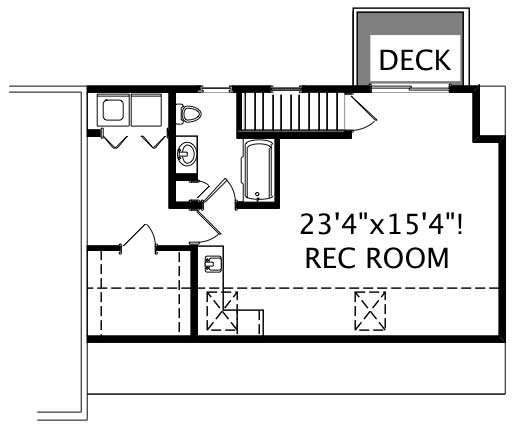 Floor Plan Second Story of Garage Plan #110-1144