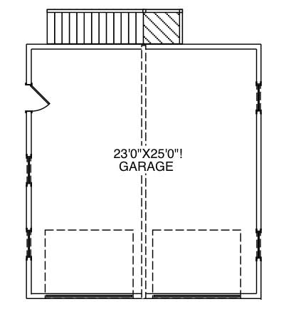 Floor Plan First Story of Garage w/Apartments Plan #110-1151