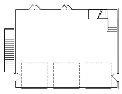 Floor Plan First Story of Garage Plan #110-1152