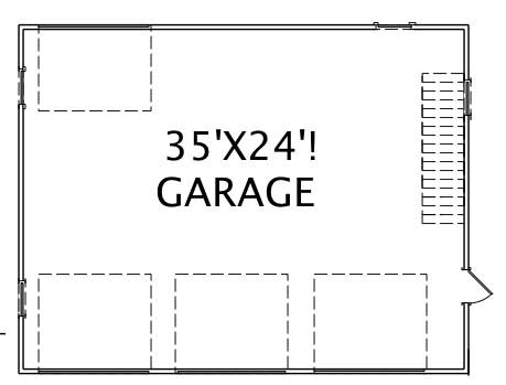 Floor Plan First Story of Garage Plan #110-1160
