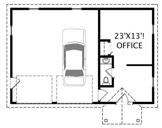 Floor Plan First Story of Garage Plan #110-1171