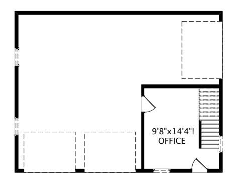 Floor Plan First Story of Garage Plan #110-1175