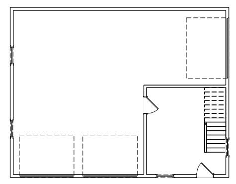 Floor Plan First Story of Garage Plan #110-1176