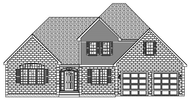 This is the front elevation of these European Houseplans.