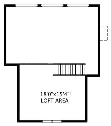 Floor Plan Second Story of Cape Cod Plan #110-1203