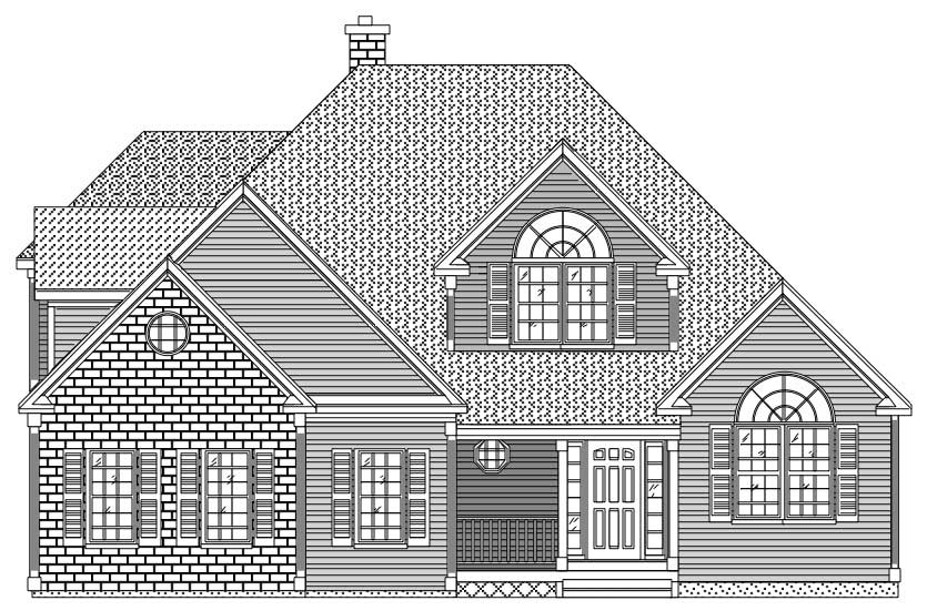 This is the front elevation for these European Homeplans.