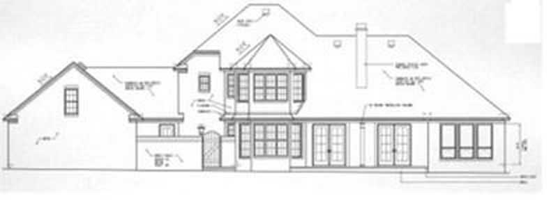 Home Plan Rear Elevation of this 3-Bedroom,3062 Sq Ft Plan -113-1005