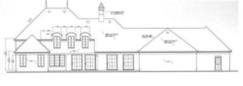 Home Plan Rear Elevation of this 3-Bedroom,3522 Sq Ft Plan -113-1010