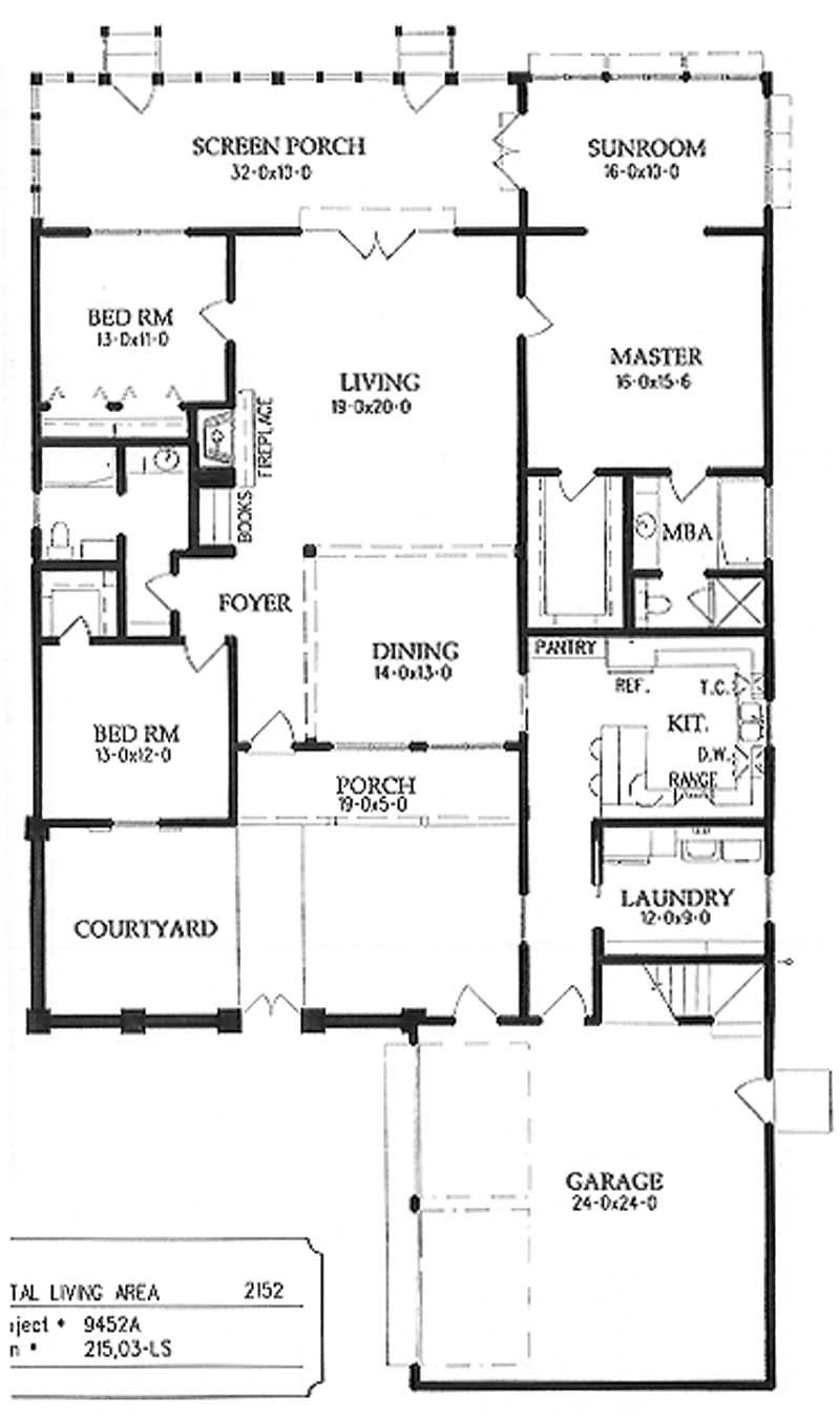 Floor Plan First Story of French Plan #113-1011