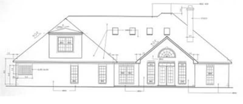 Home Plan Rear Elevation of this 3-Bedroom,2350 Sq Ft Plan -113-1013