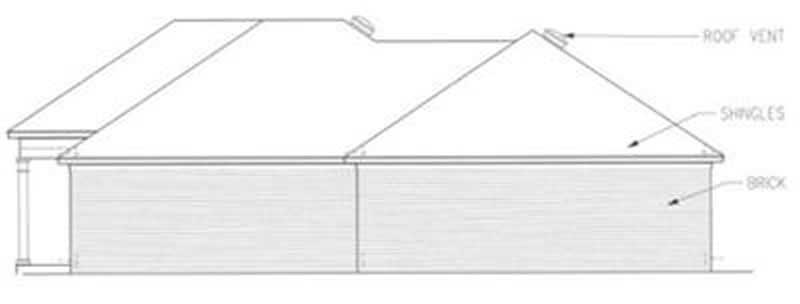 Home Plan Rear Elevation of this 3-Bedroom,1491 Sq Ft Plan -113-1015