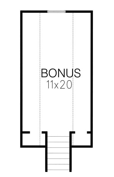 Floor Plan Bonus Room of Ranch Plan #113-1021