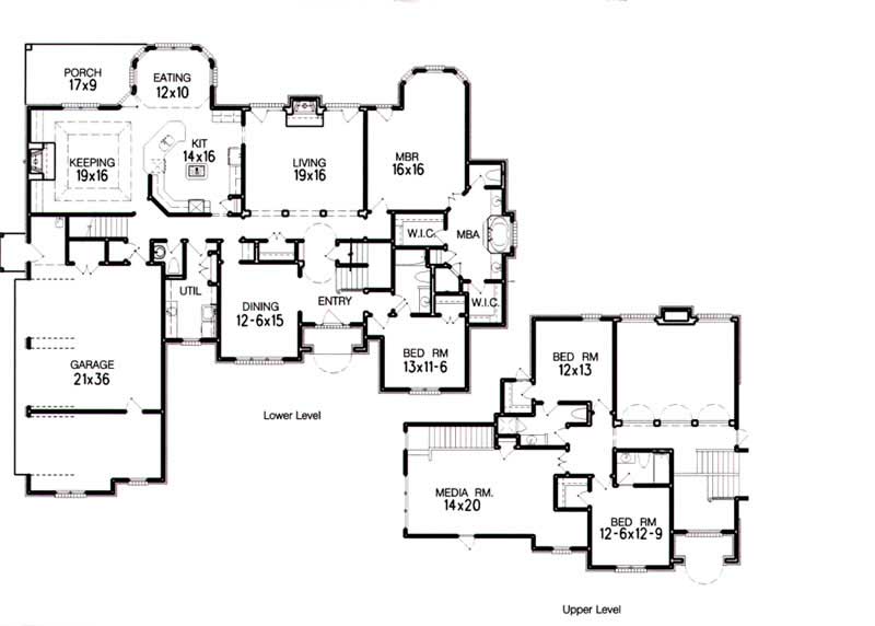 Floor Plan First Story of European Plan #113-1025