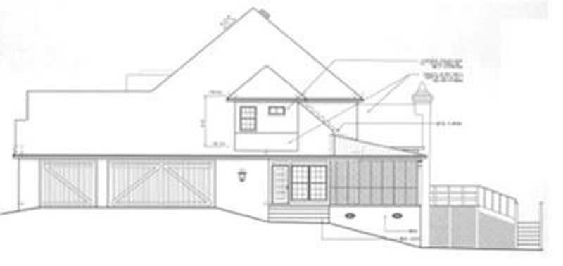 Home Plan Right Elevation of this 4-Bedroom,3596 Sq Ft Plan -113-1029